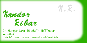 nandor ribar business card